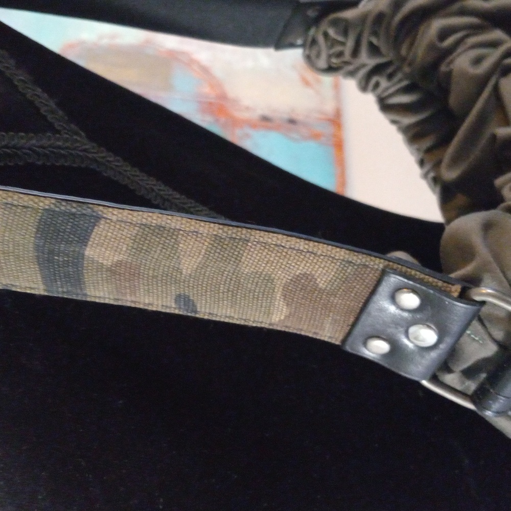 Stylish Green Women's Hobo Bag Camo Strap Detail Handcrafted By J.Monique - Picture 4 of 17